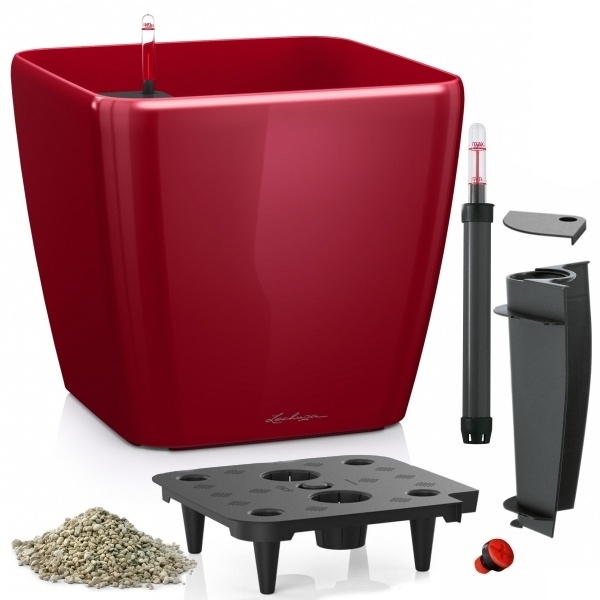 Lechuza květináče - Lechuza Quadro 21 Scarlet komplet