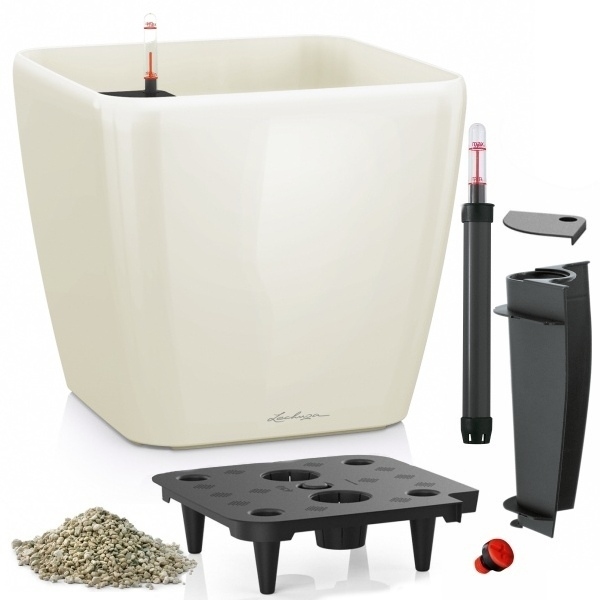 Lechuza květináče - Lechuza Quadro 28 White komplet