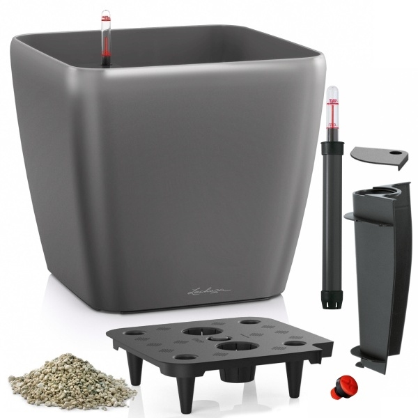 Lechuza květináče - Lechuza Quadro 28 Antracit komplet