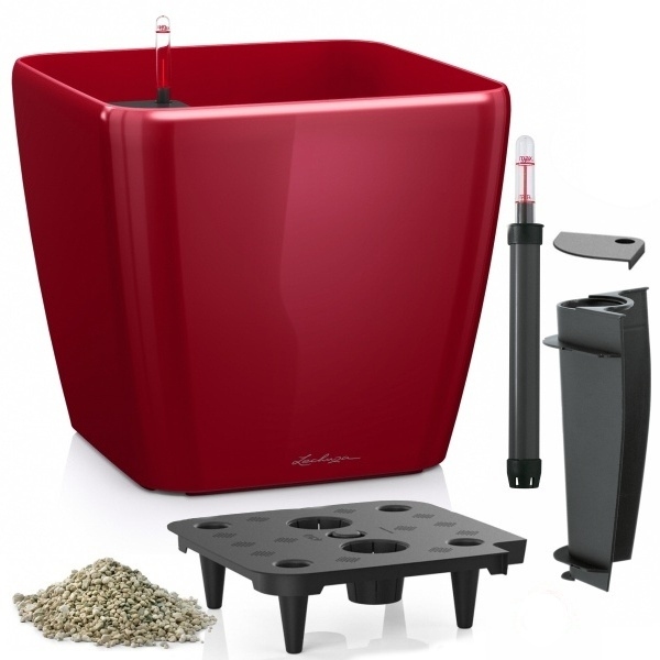 Lechuza květináče - Lechuza Quadro 35 Scarlet komplet