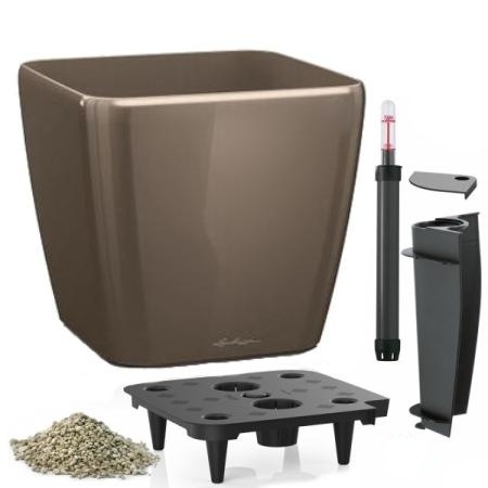Lechuza květináče - Lechuza Quadro 50 Taupe komplet