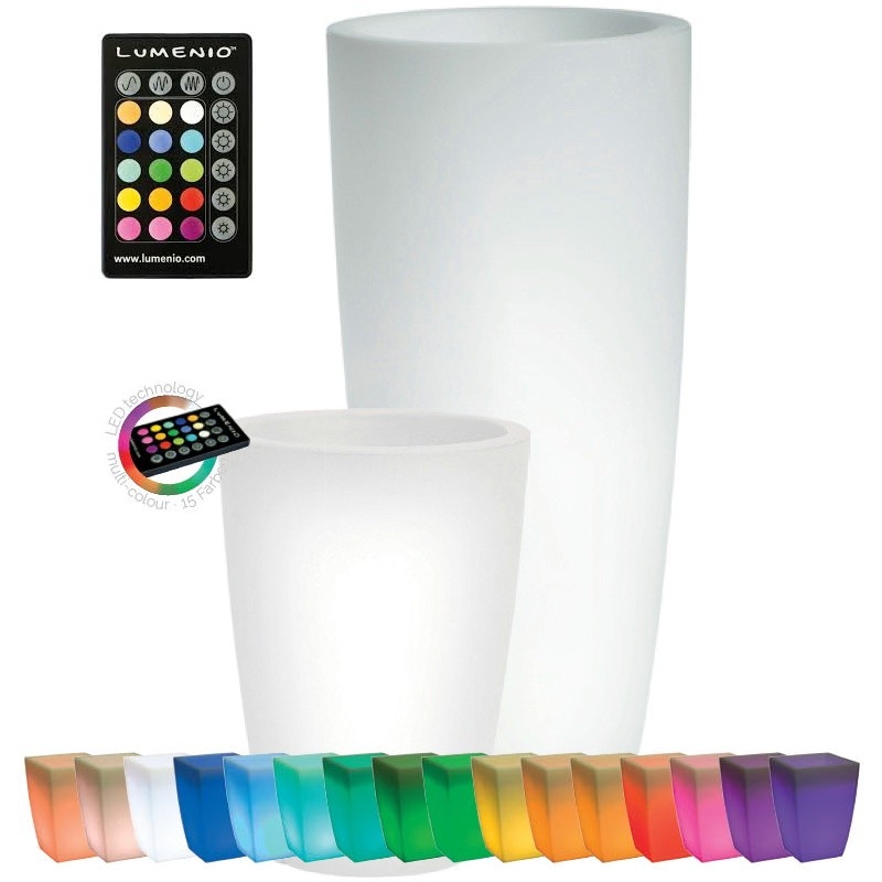 Svítící květináče - Svítící květináč Lumenio Round 43x90cm