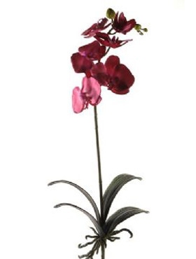 Umělé květiny - Umělá Orchidej fialová 70cm
