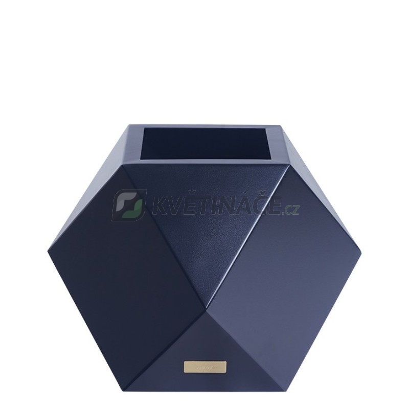 Kovové květináče - Květináč Kasper Diamant S černý 40x40xV40cm