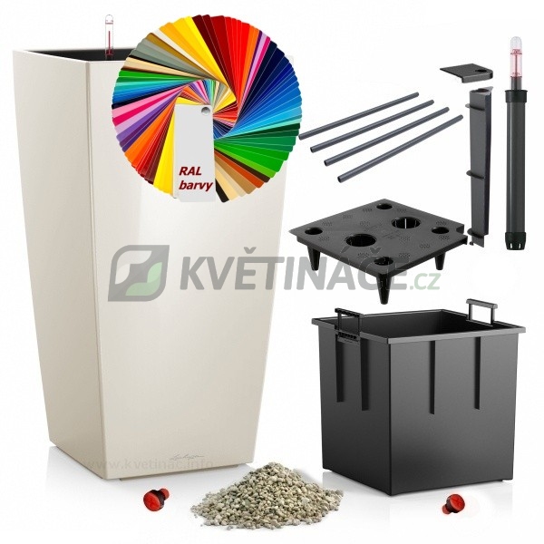 Lechuza květináče - Lechuza Cubico 40 vlastní barva RAL komplet