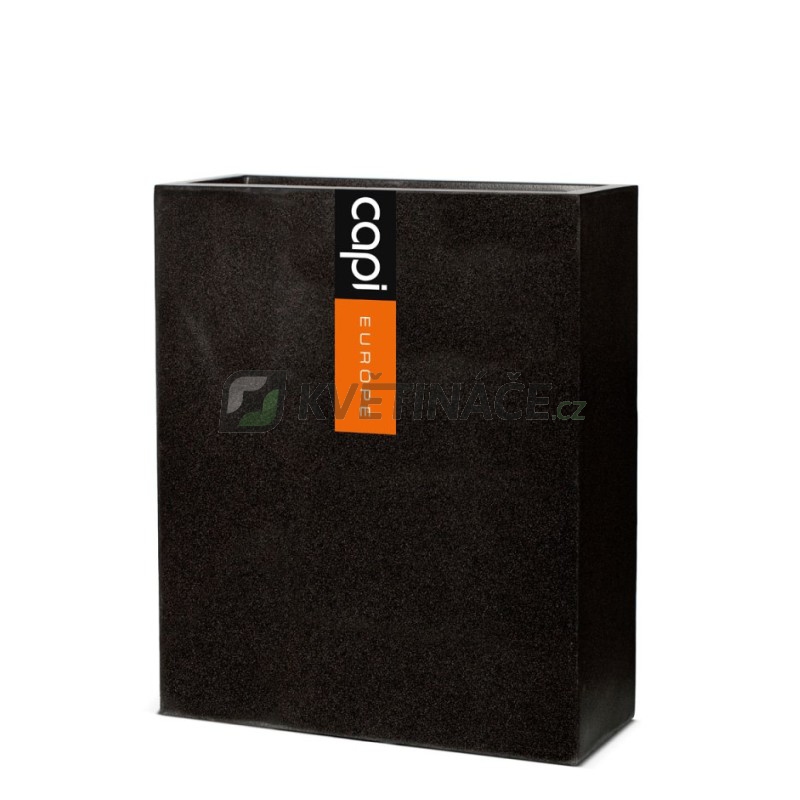 Venkovní květináče - Capi Lux vysoký truhlík černý 60x24x74cm