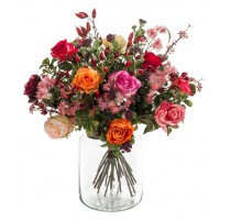 Umělá kytice mix růží 23 stonků