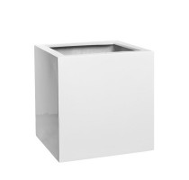Fiberstone Square Glossy White 25x25x25cm