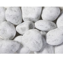 Dekorativní mramorové valouny bílé 4 až 6cm 25kg