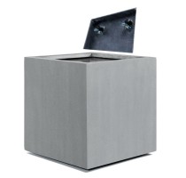 Alfa cube šedý s kolečky 50x50x50cm